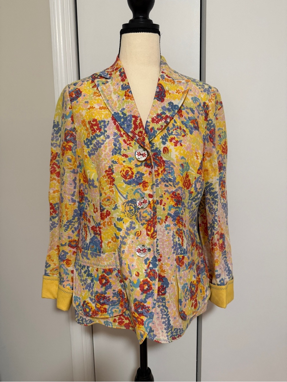 Floral Multi-Color Women's Blazer Jacket